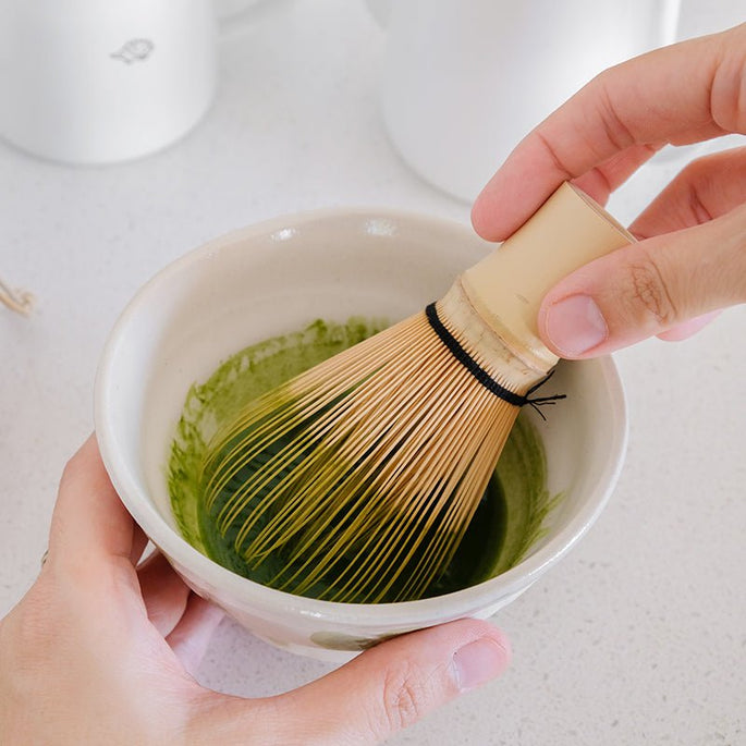 The preparation of matcha tea