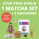 Matcha Tee Set mit Ayur Yoga Kurs