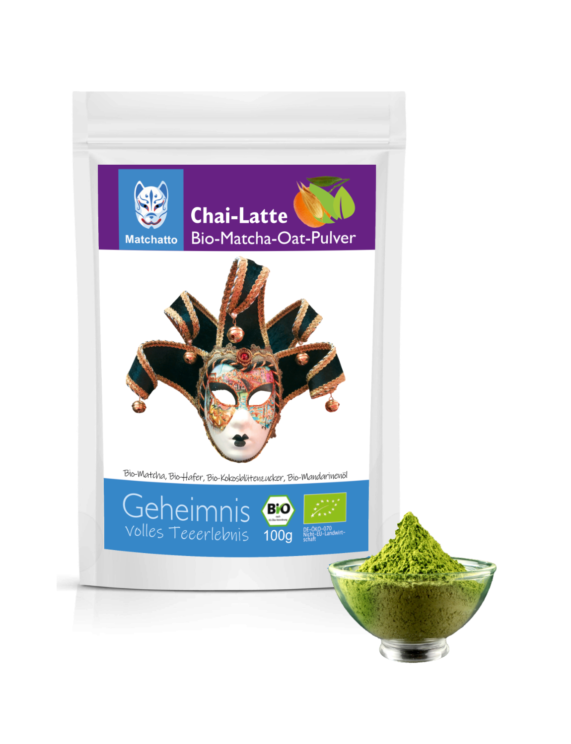 Bio Chai Latte Oat und Matcha und Mandarine