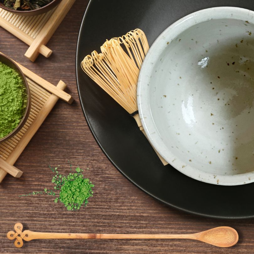 Matcha Set mit Schale, Löffel und Besen
