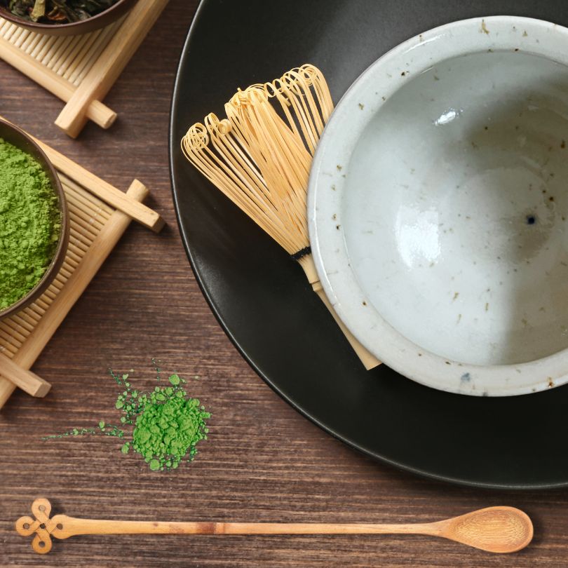 Matcha Set mit Schale, Löffel und Besen