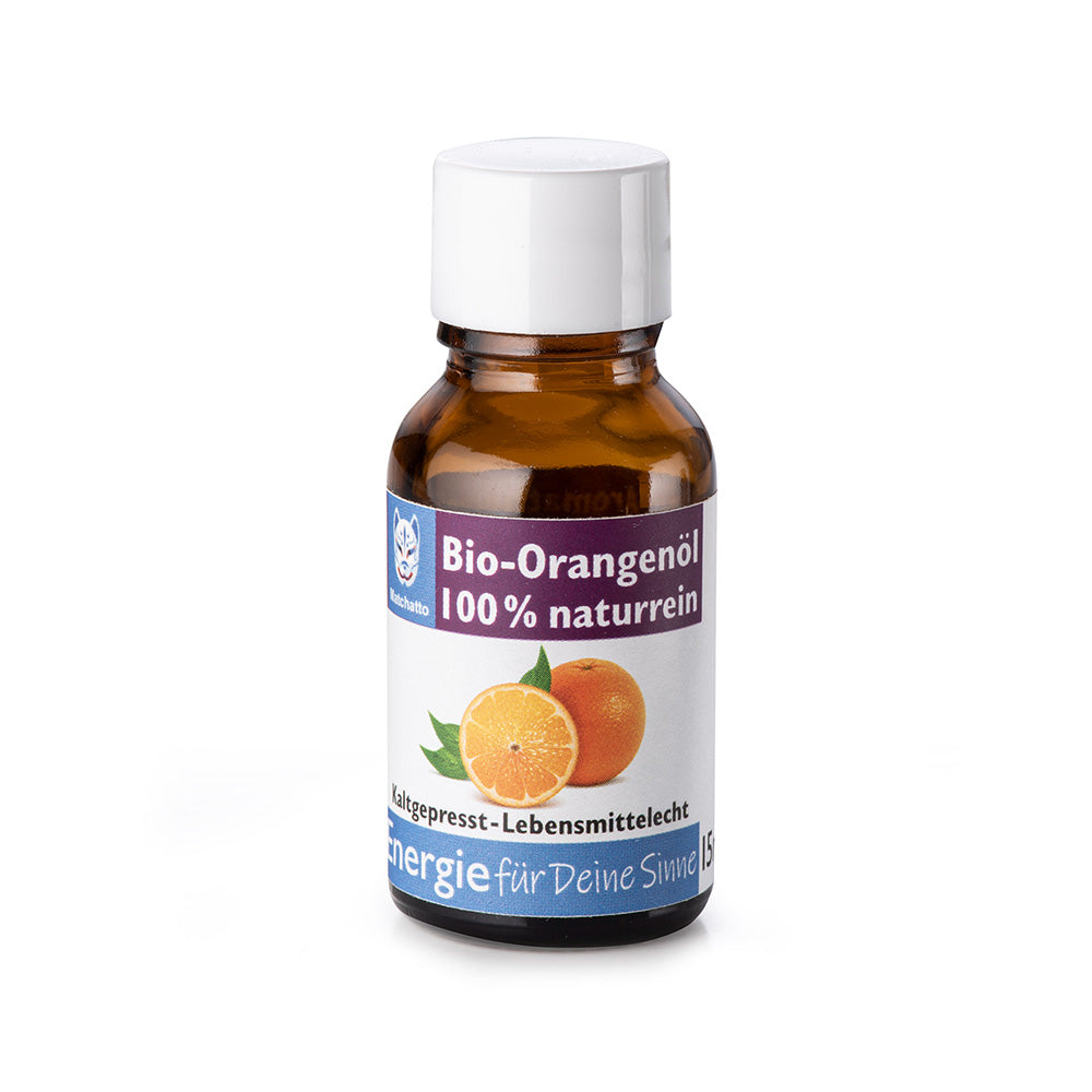 Ätherische Bio-Orangen-Öl in 15ml Flasche