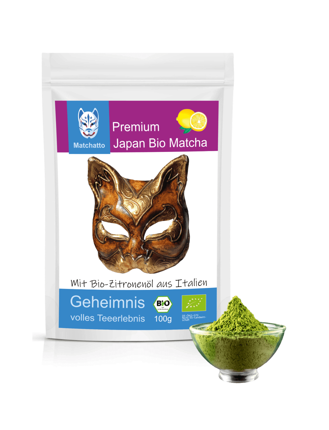 Matcha Tee mit Zitrone