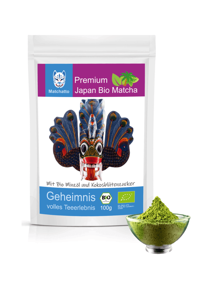 Matcha mit Minze und Kokoszucker